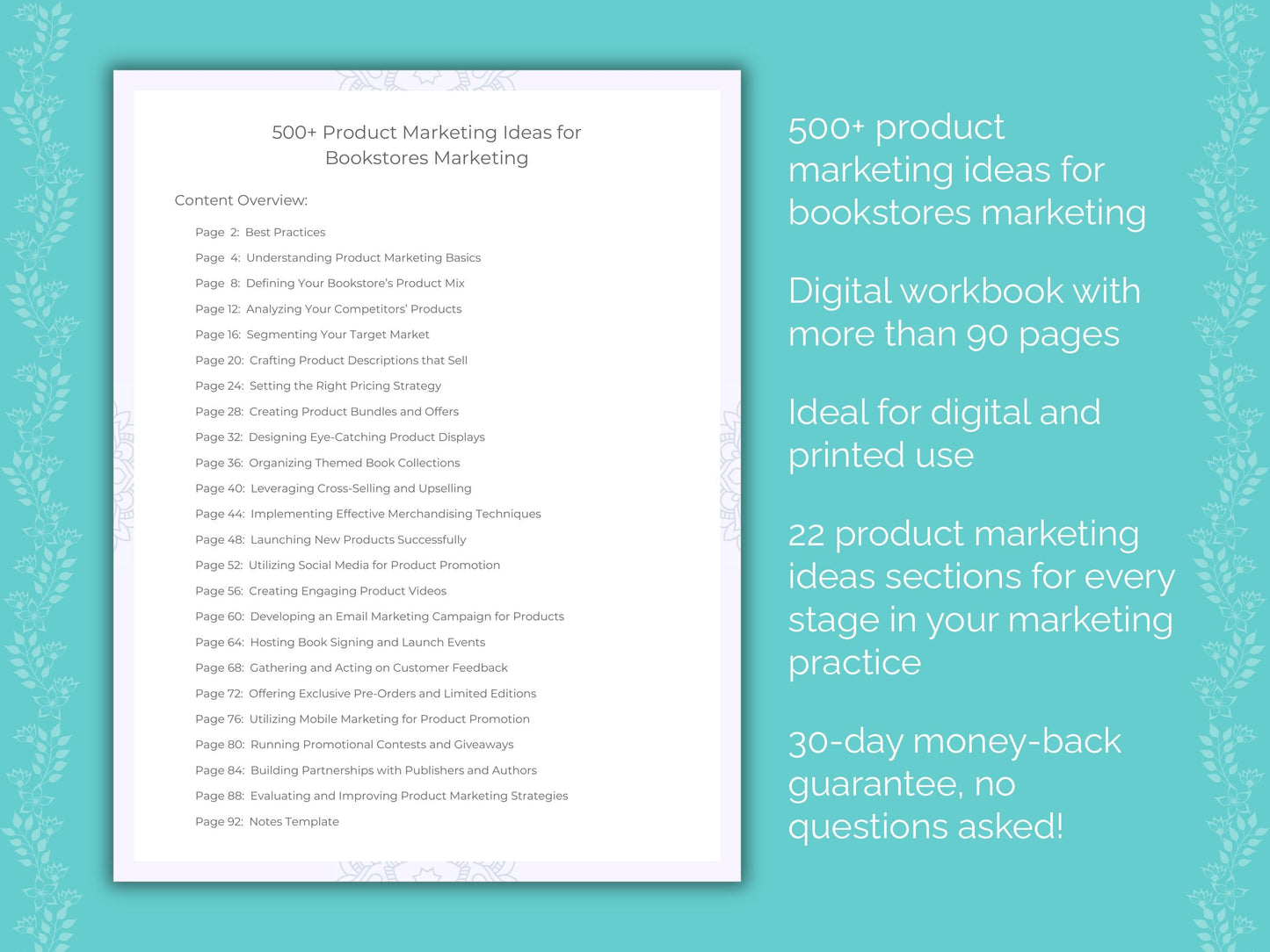 Bookstores Marketing Worksheets