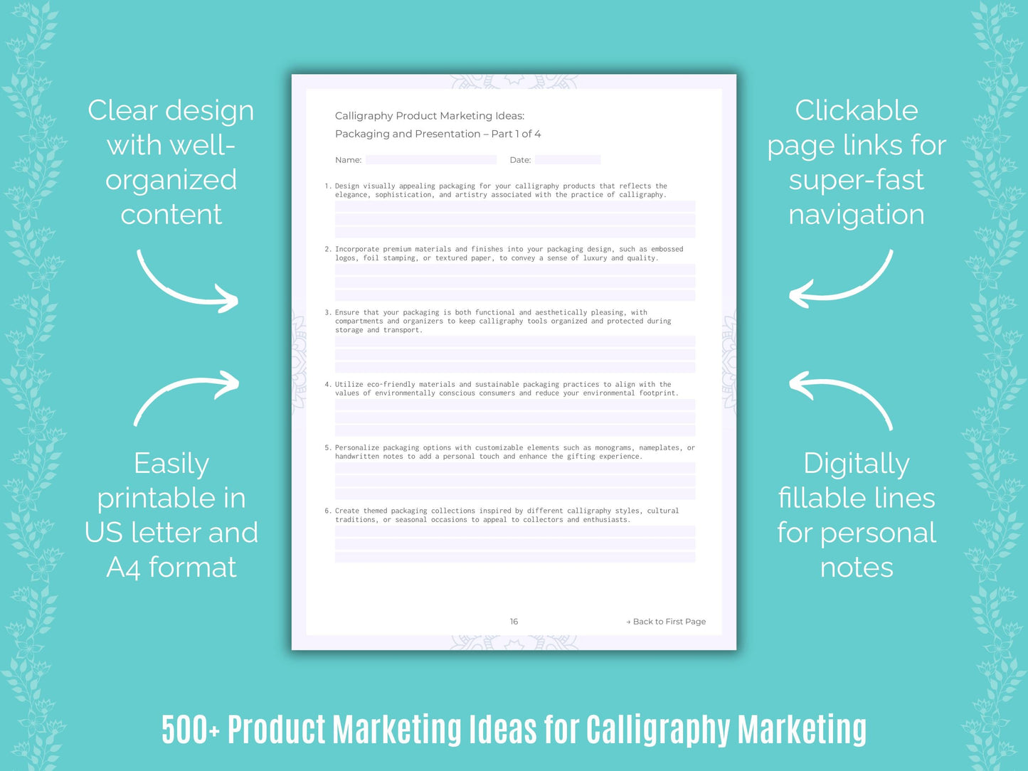 Calligraphy Marketing Templates