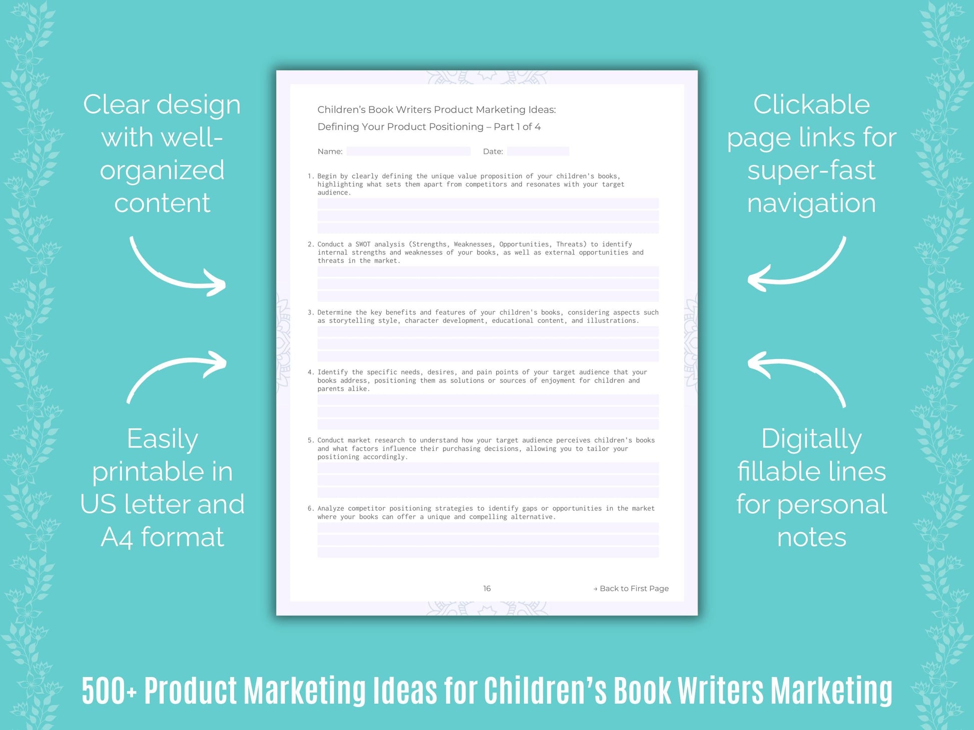 Children’s Book Writers Marketing Templates