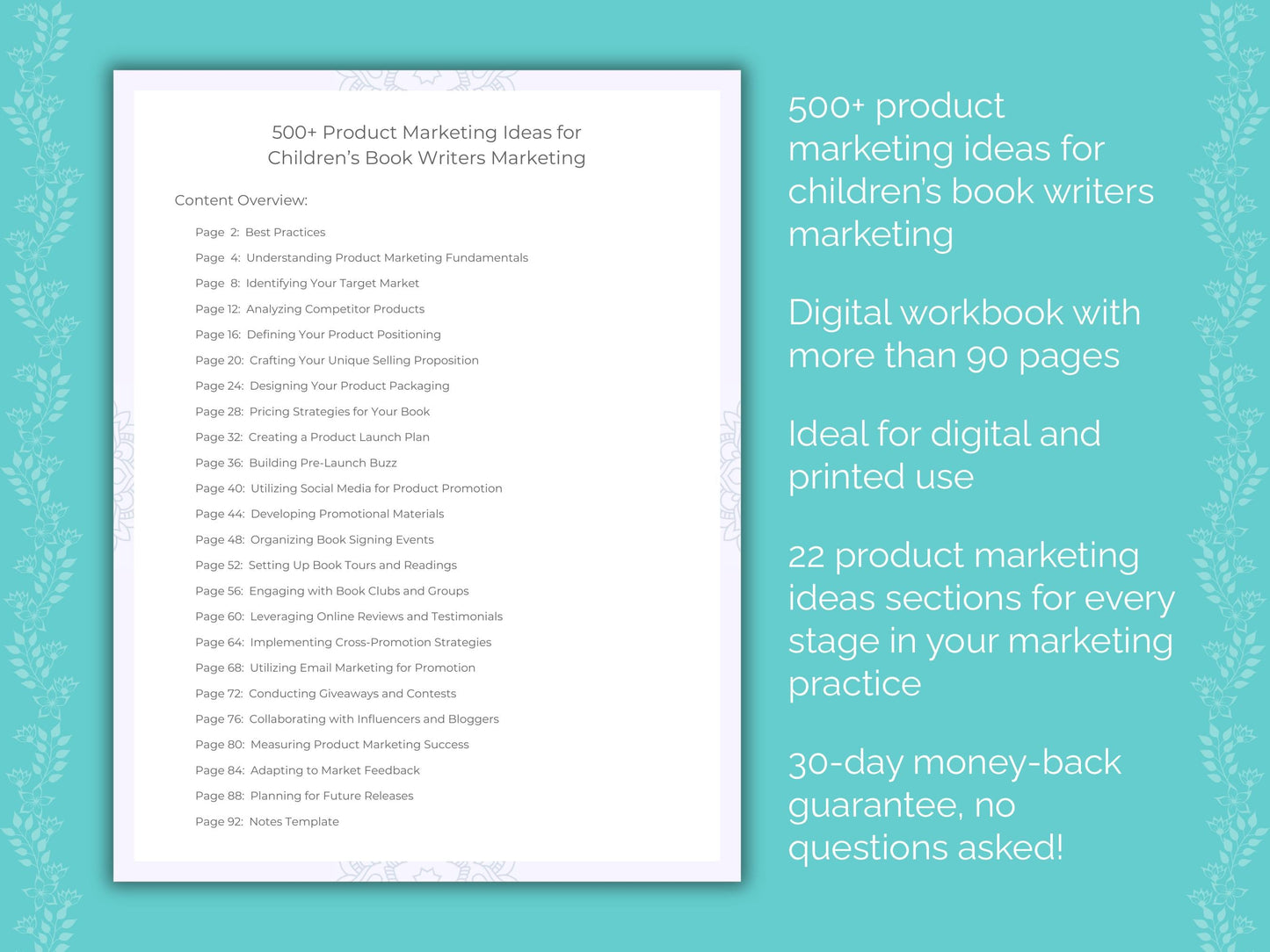 Children’s Book Writers Marketing Worksheets