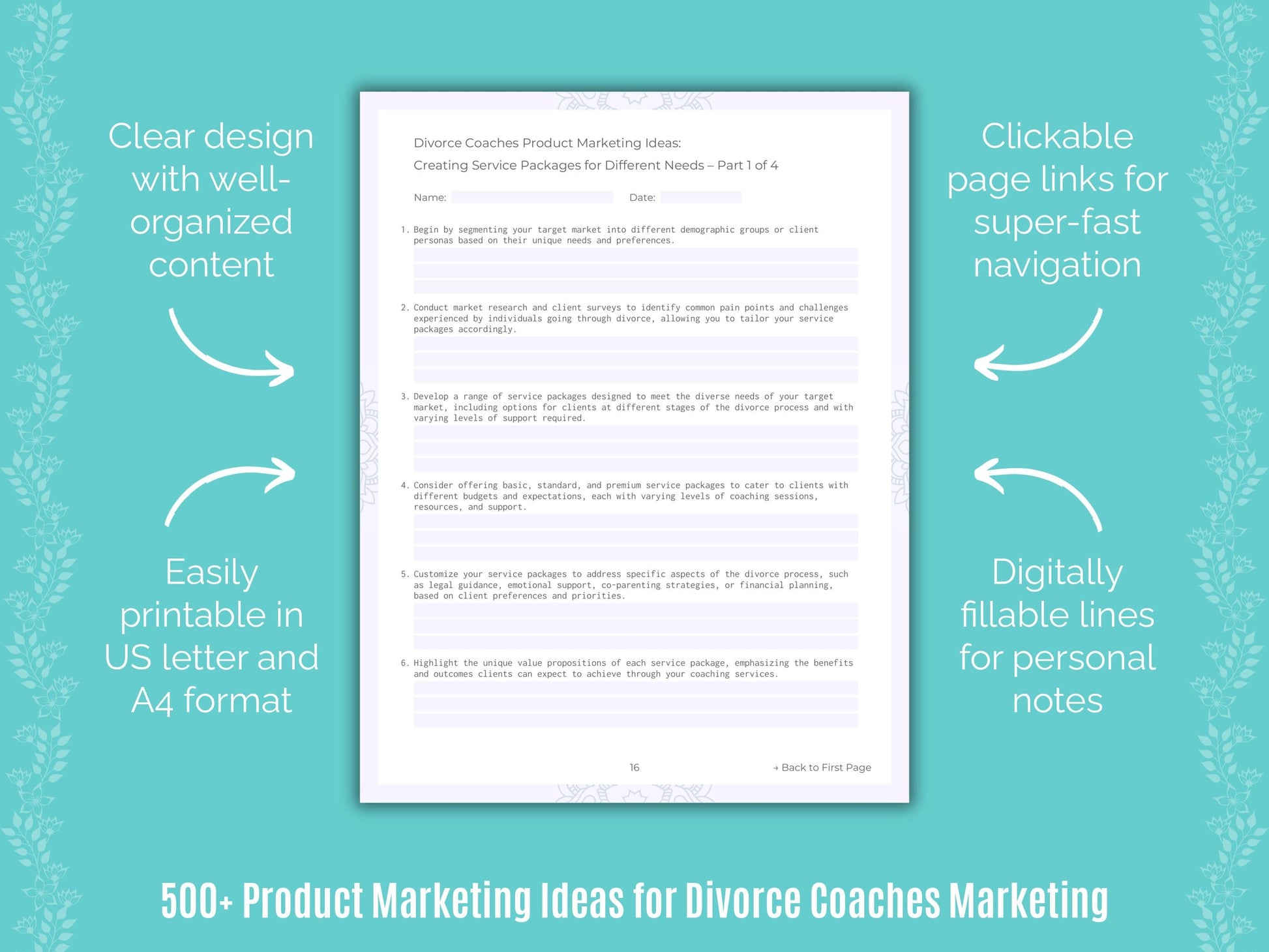 Divorce Coaches Marketing Templates