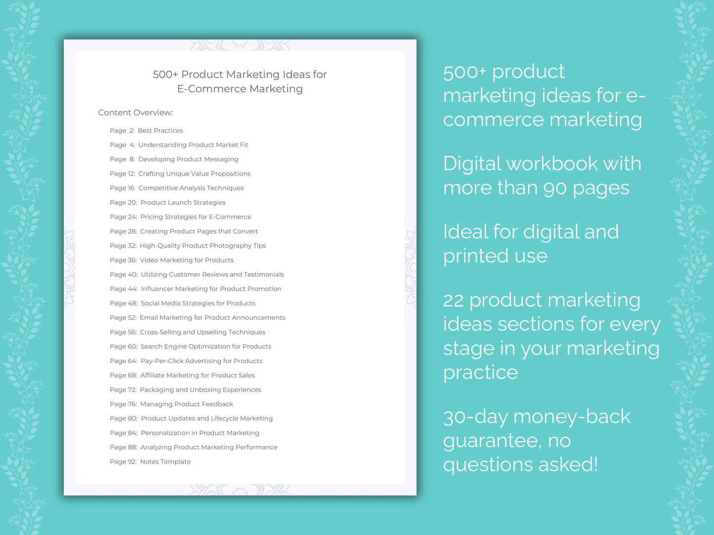 E-Commerce Marketing Worksheets