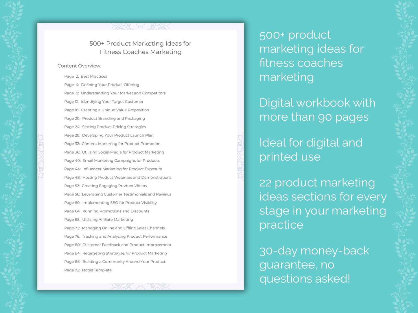 Fitness Coaches Marketing Worksheets