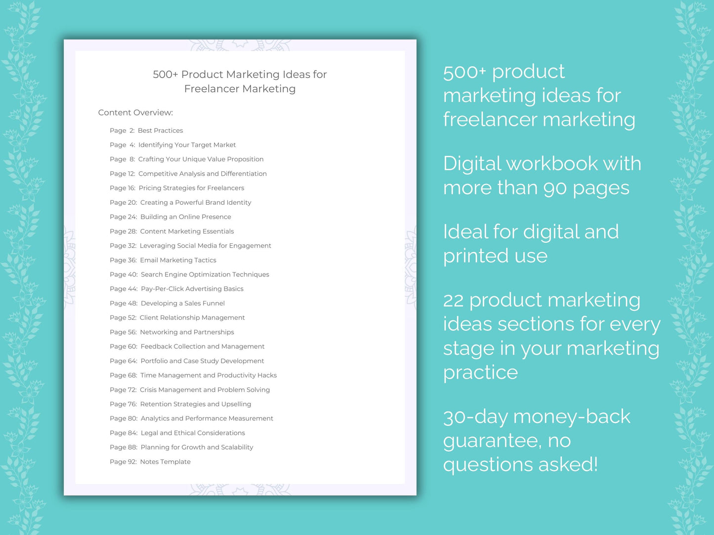 Freelancer Marketing Worksheets