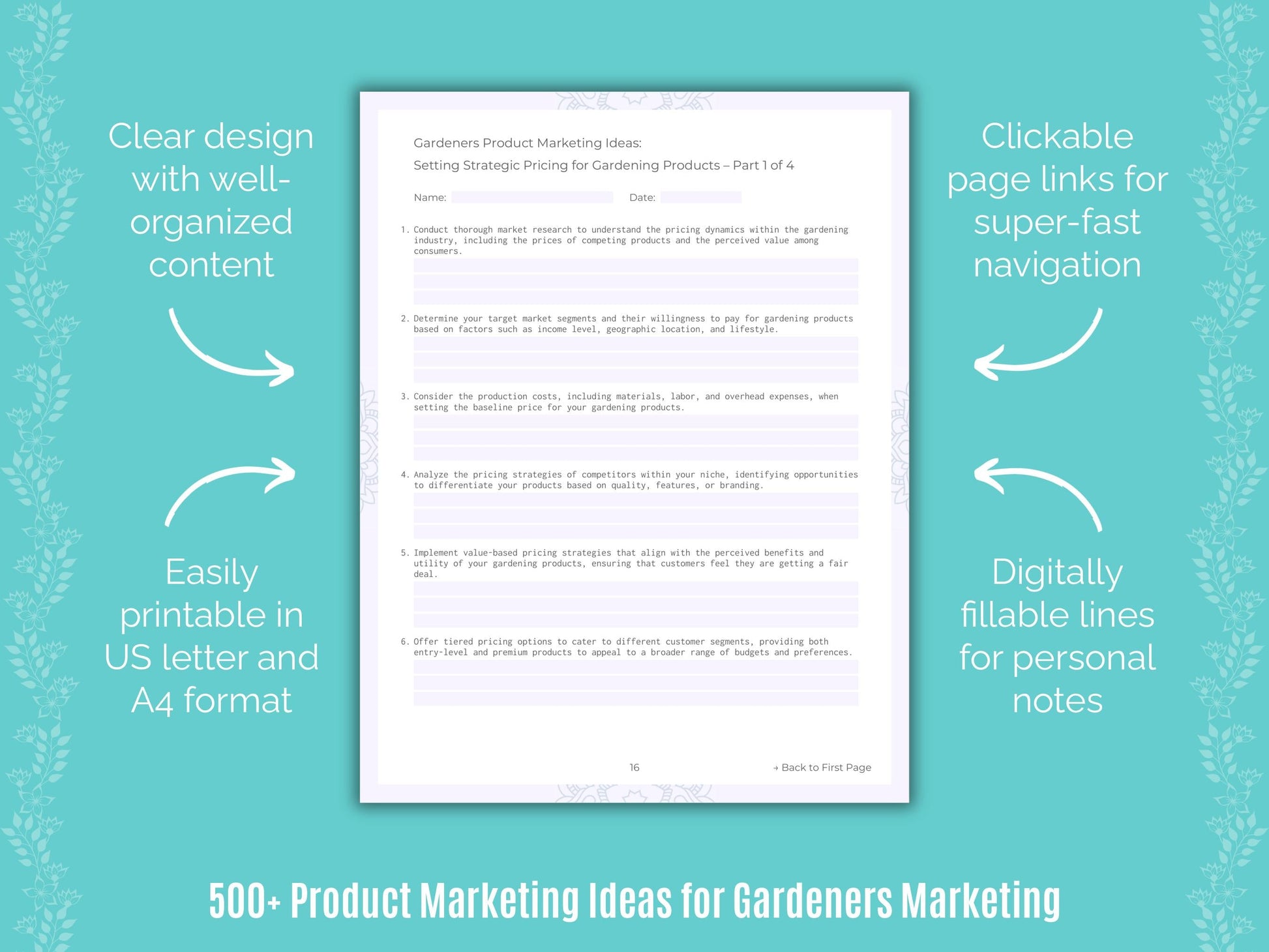 Gardeners Marketing Templates