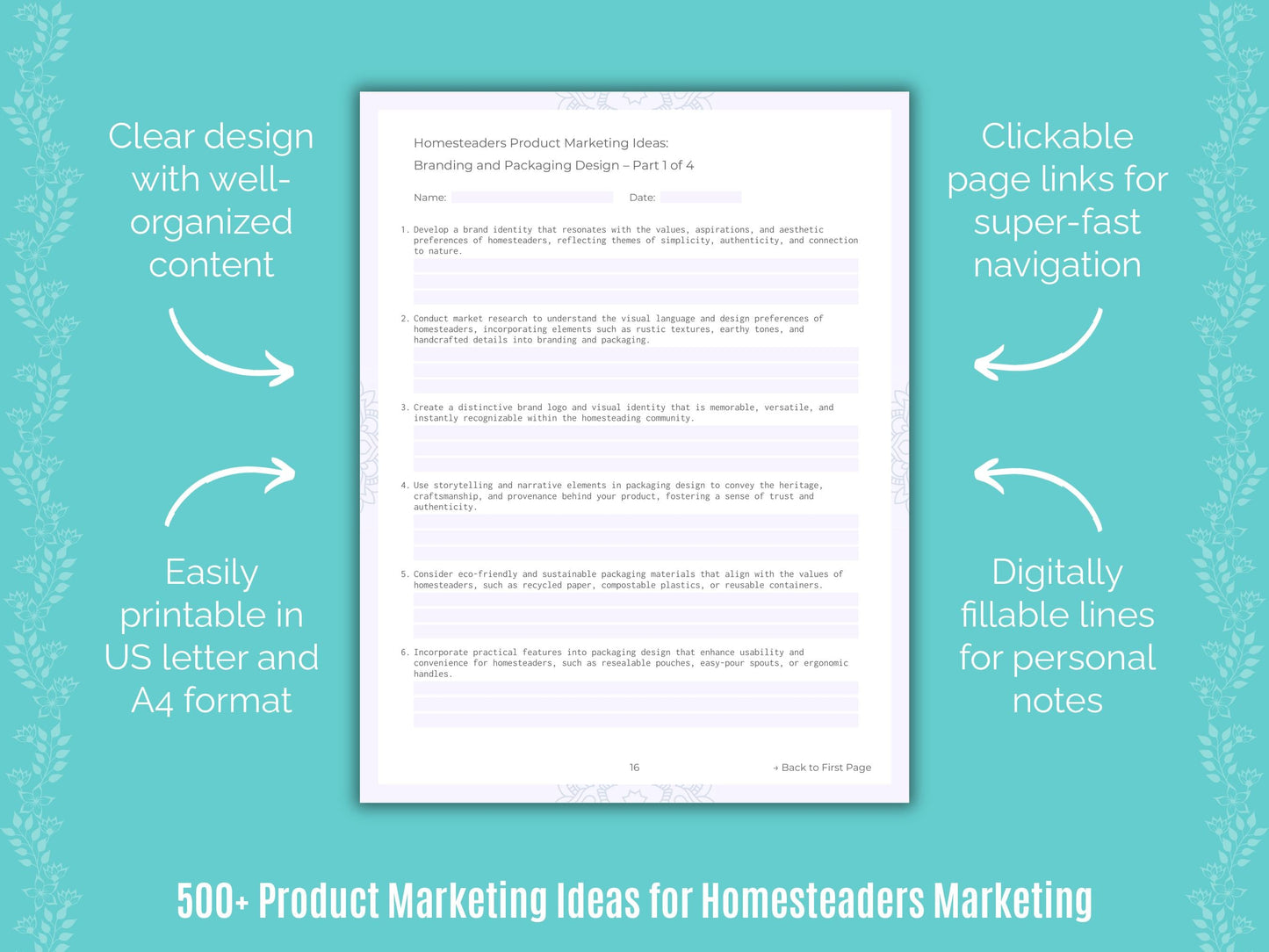 Homesteaders Marketing Templates