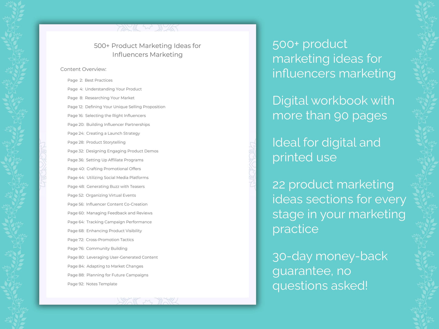 Influencers Marketing Worksheets