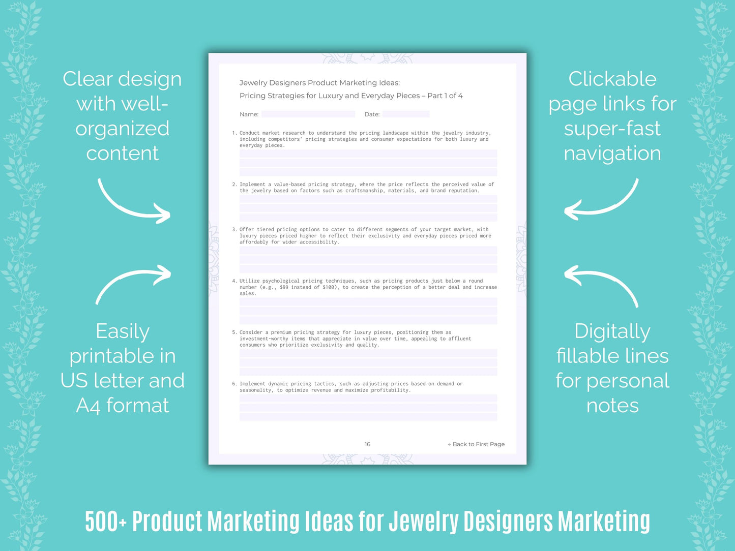 Jewelry Designers Marketing Templates