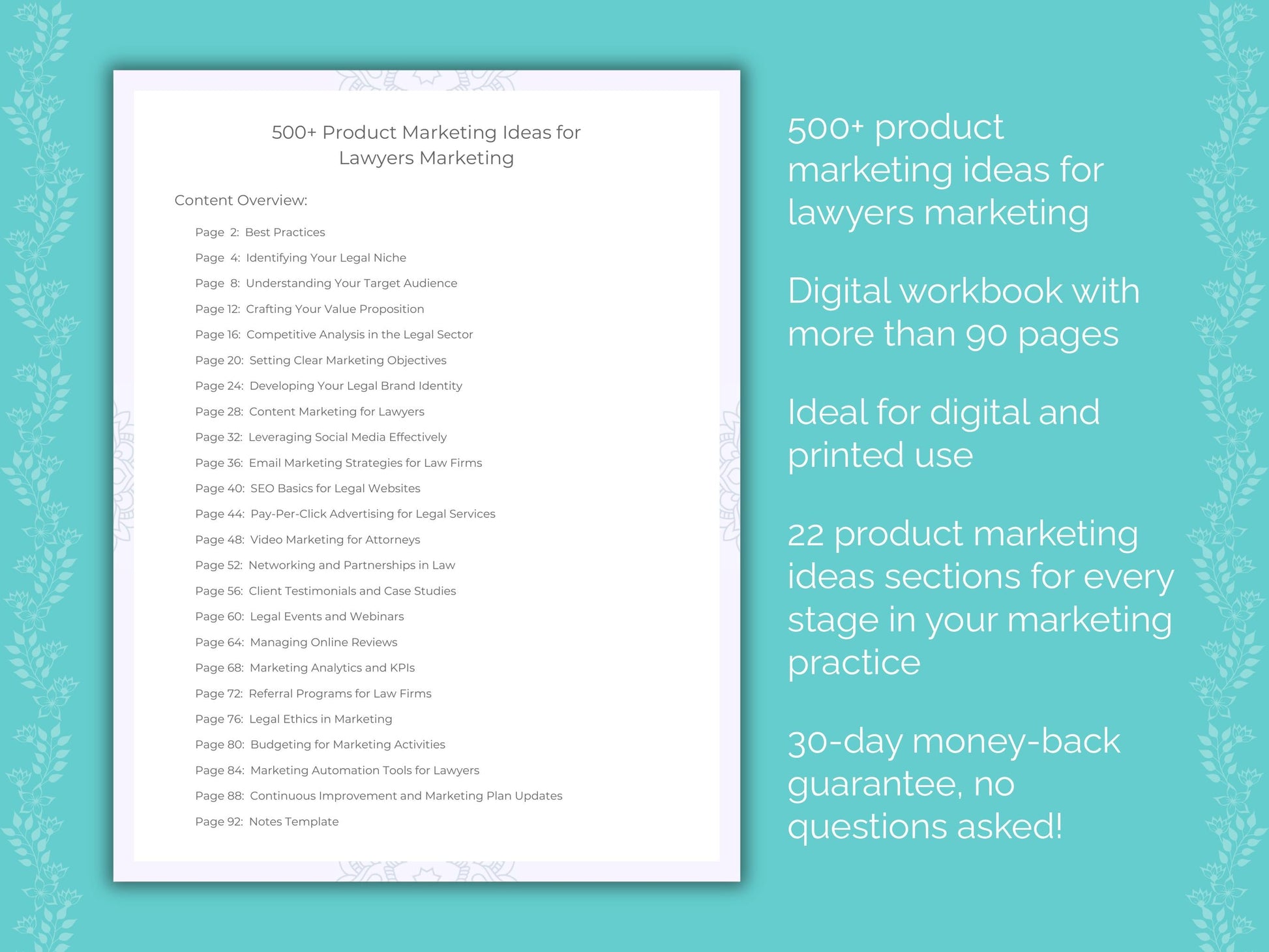 Lawyers Marketing Worksheets