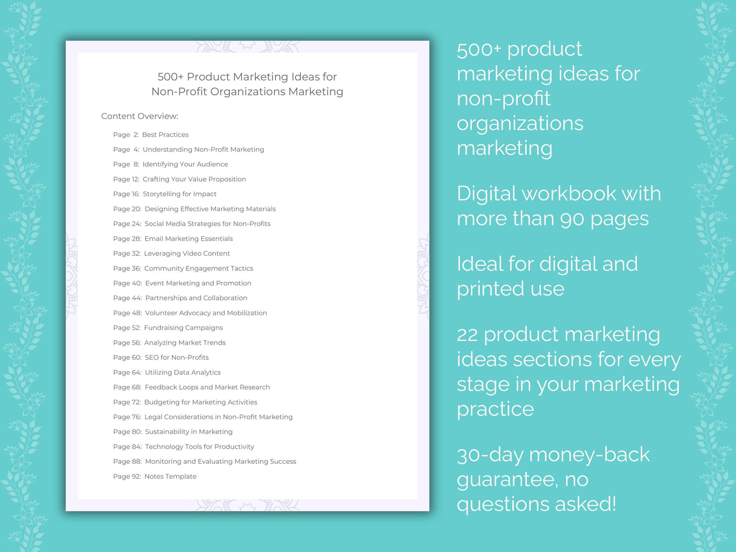 Non-Profit Organizations Marketing Worksheets