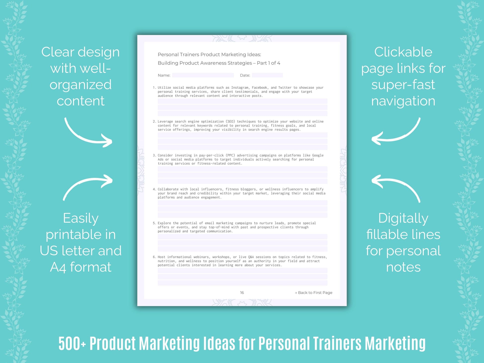 Personal Trainers Marketing Templates