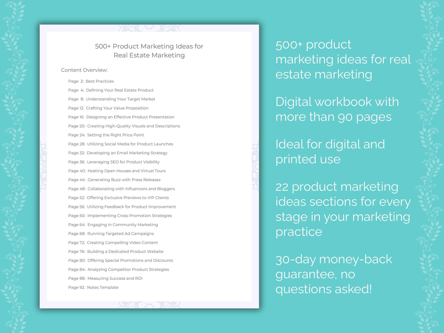 Real Estate Marketing Worksheets