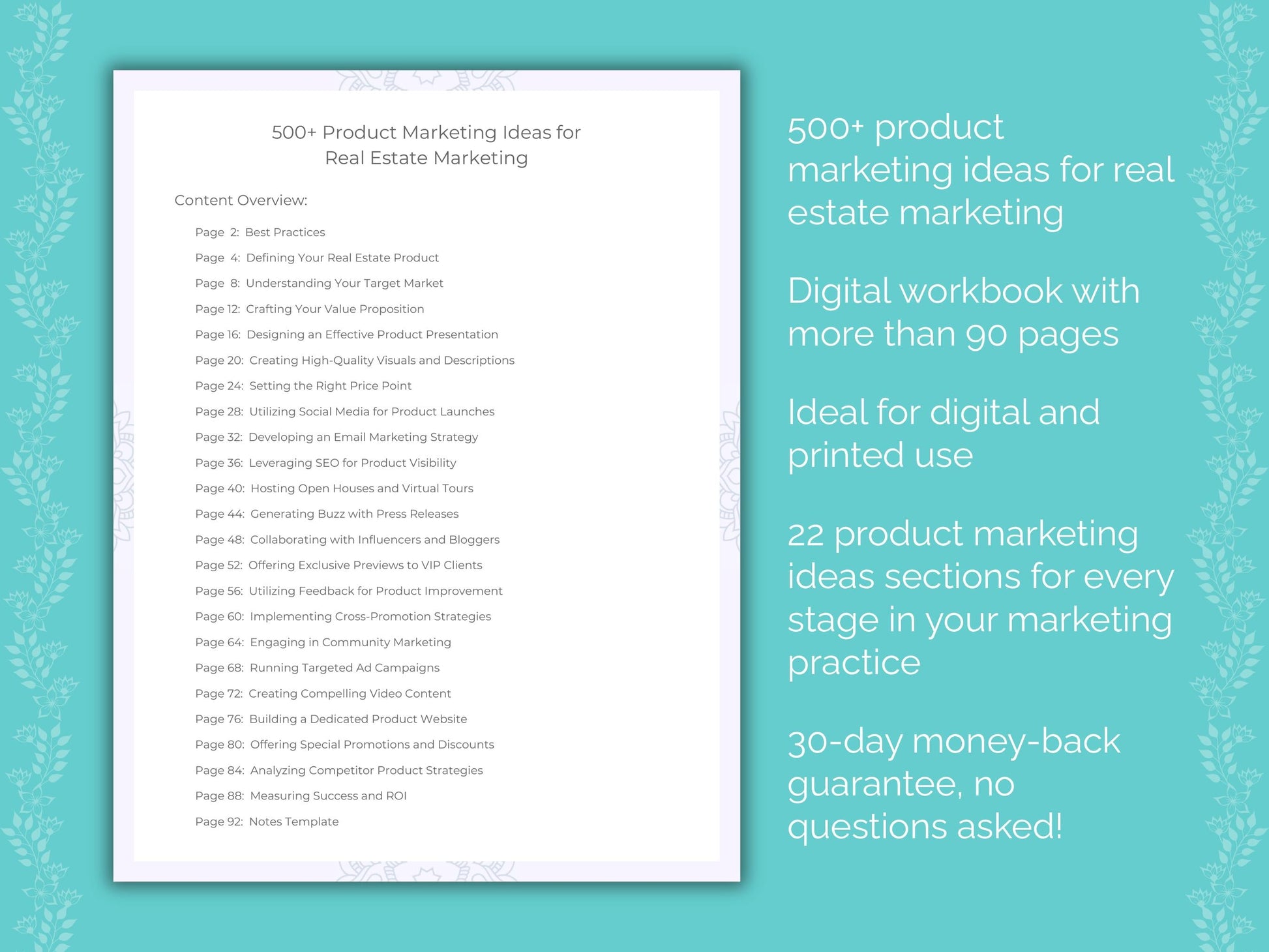 Real Estate Marketing Worksheets