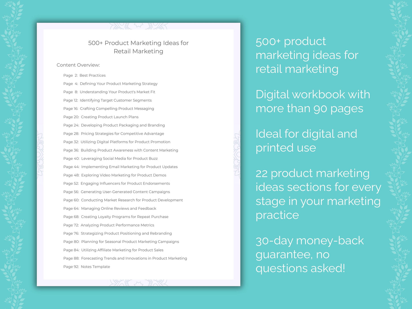 Retail Marketing Worksheets