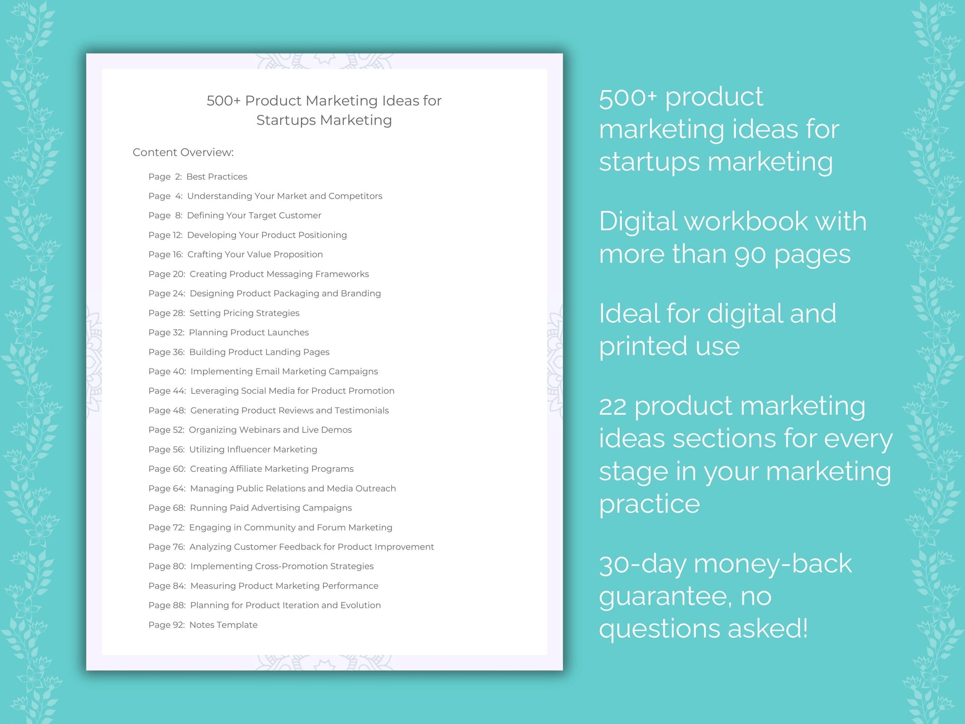 Startups Marketing Worksheets