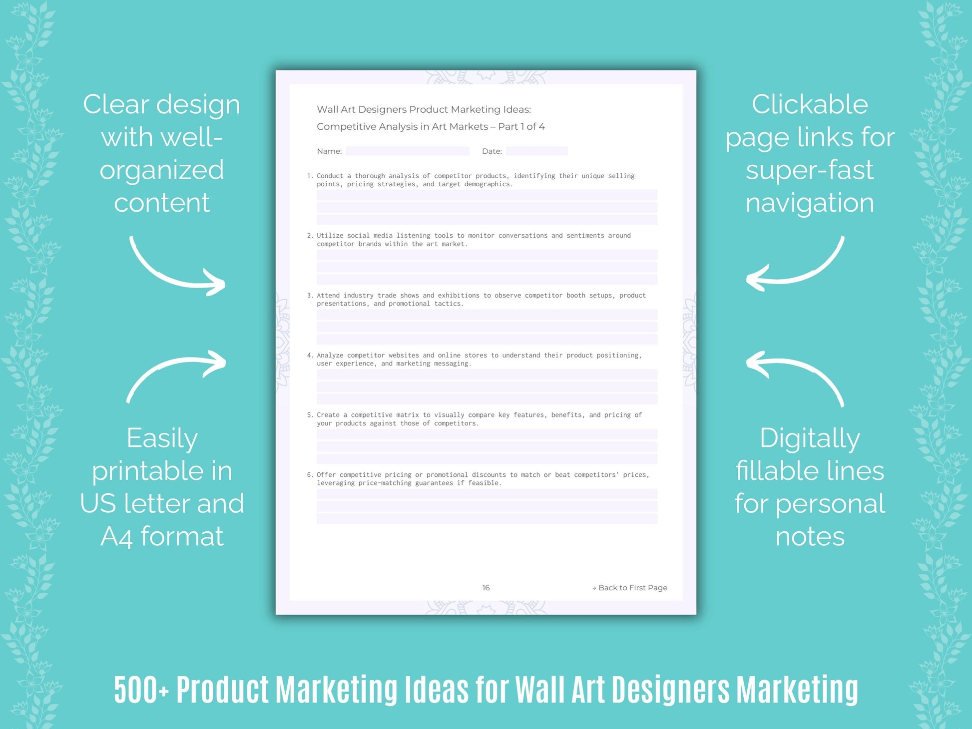 Wall Art Designers Marketing Templates