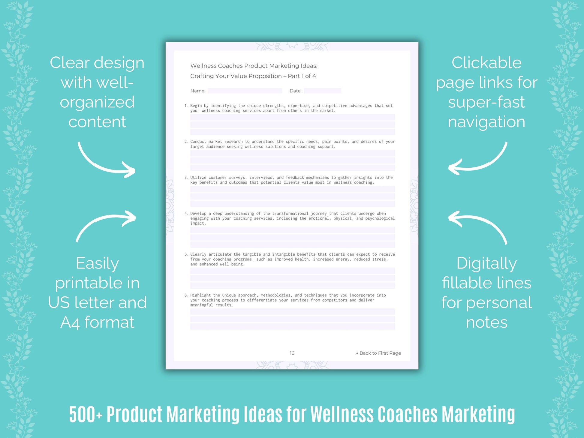 Wellness Coaches Marketing Templates