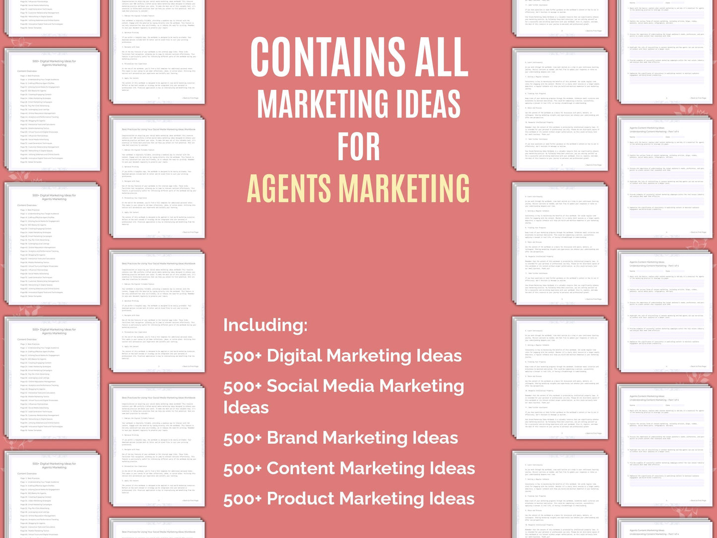 Agents Marketing Worksheets