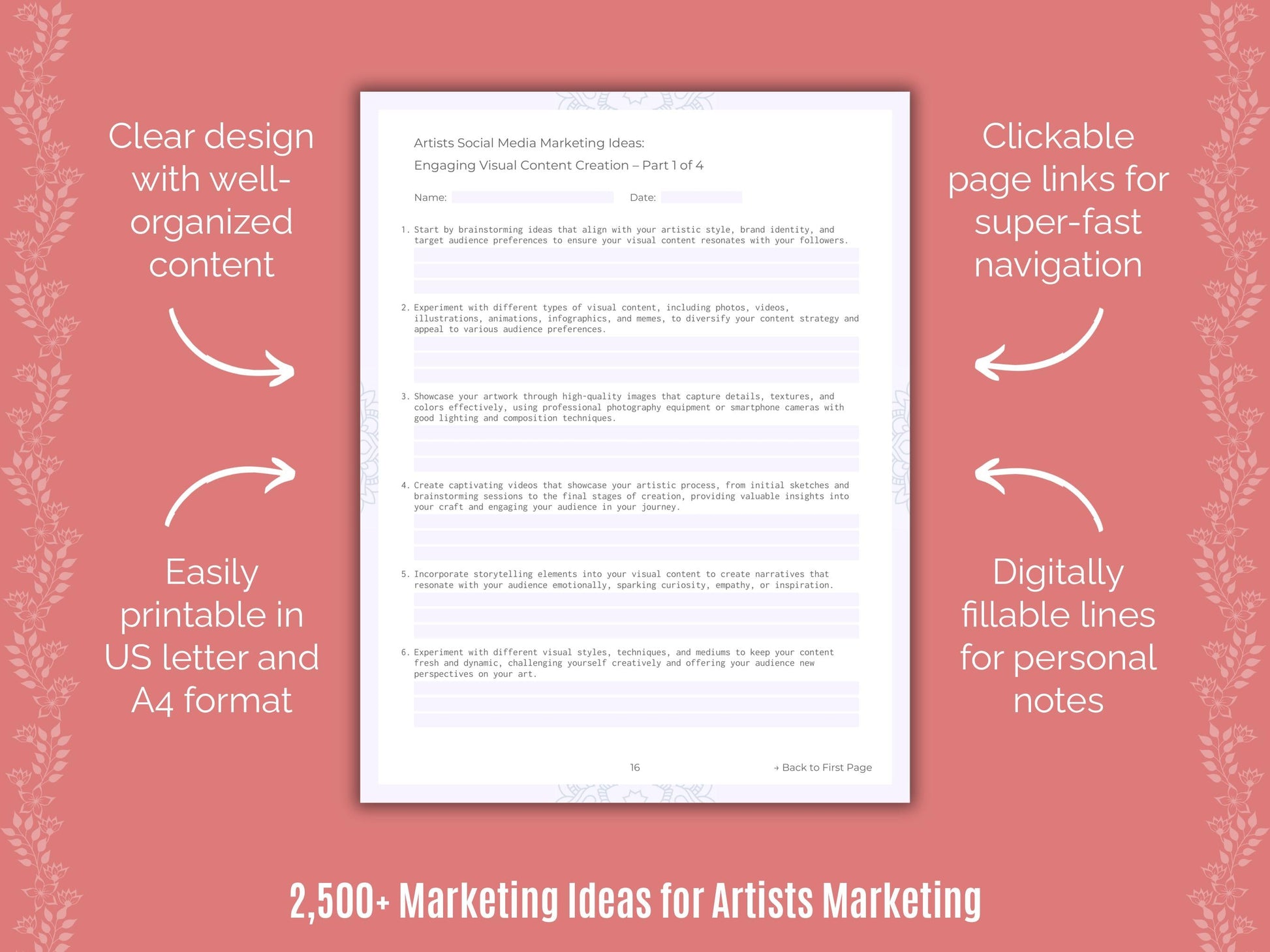 Artists Marketing Cheat Sheets