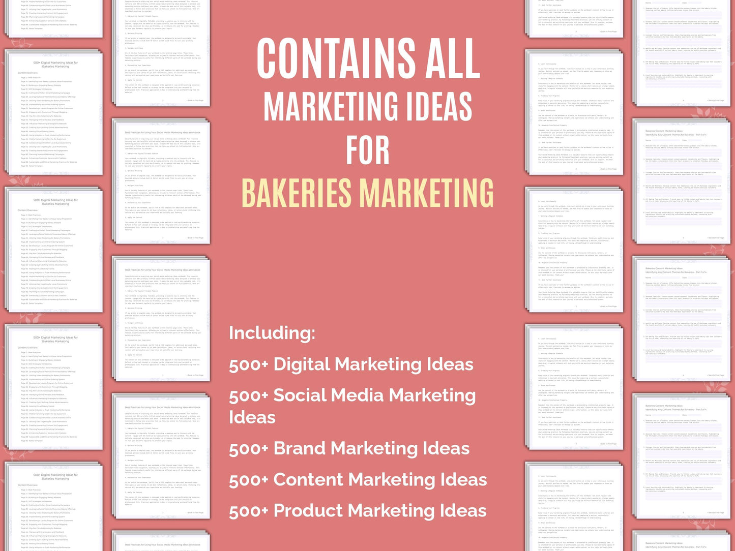 Bakeries Marketing Worksheets