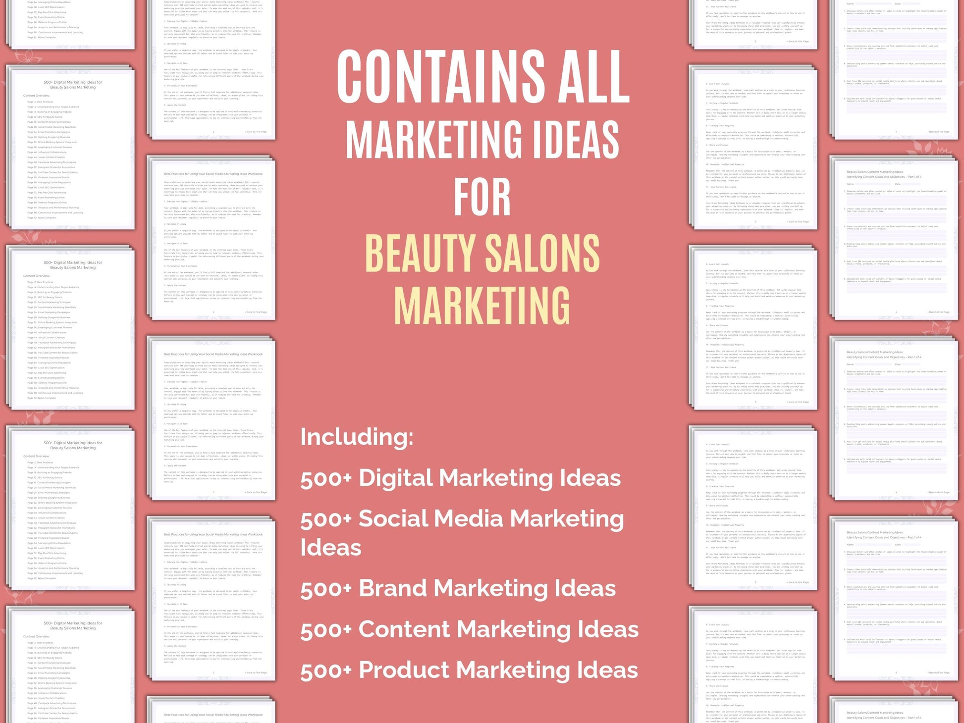 Beauty Salons Marketing Worksheets