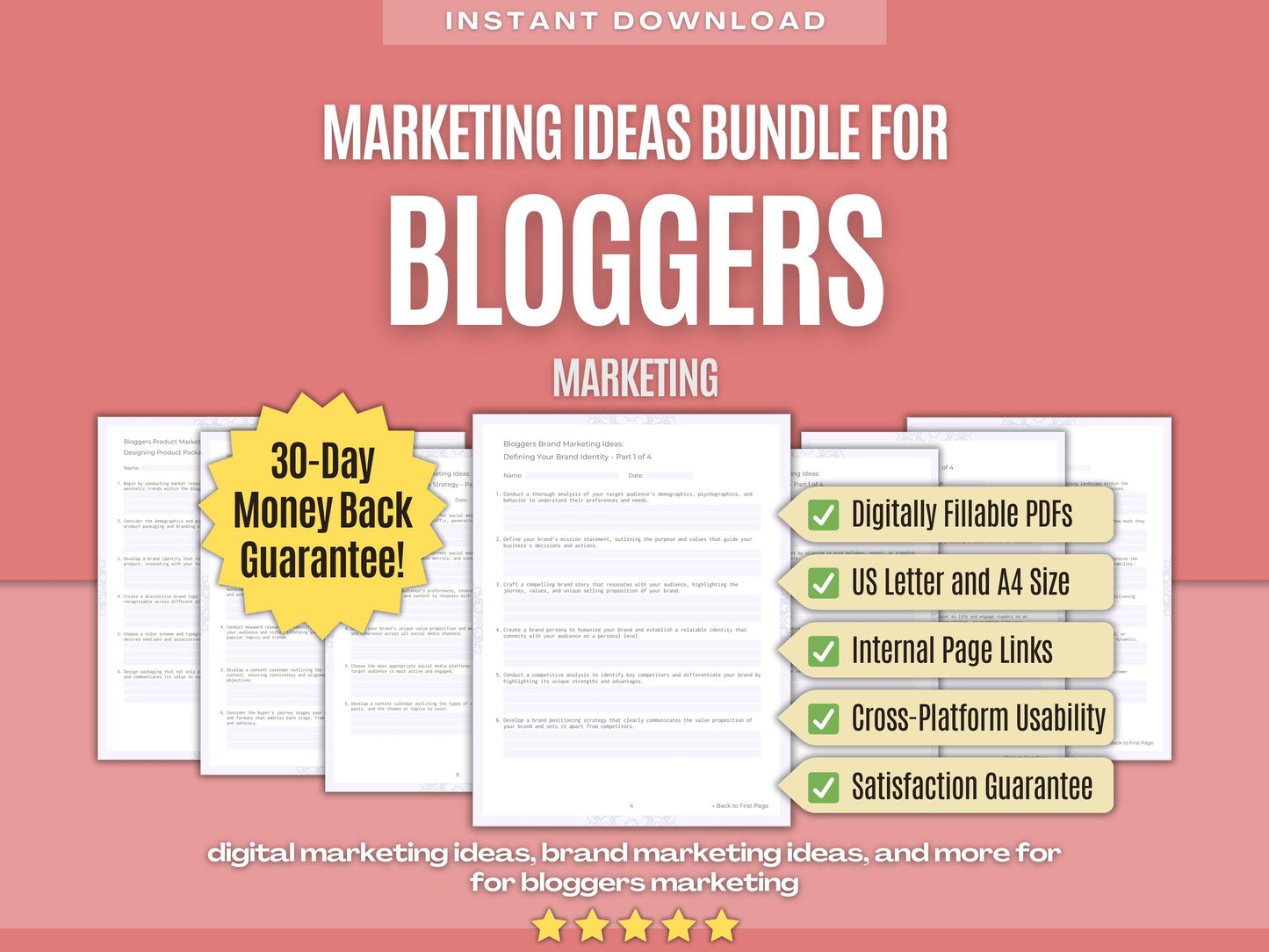 Bloggers Marketing Workbooks