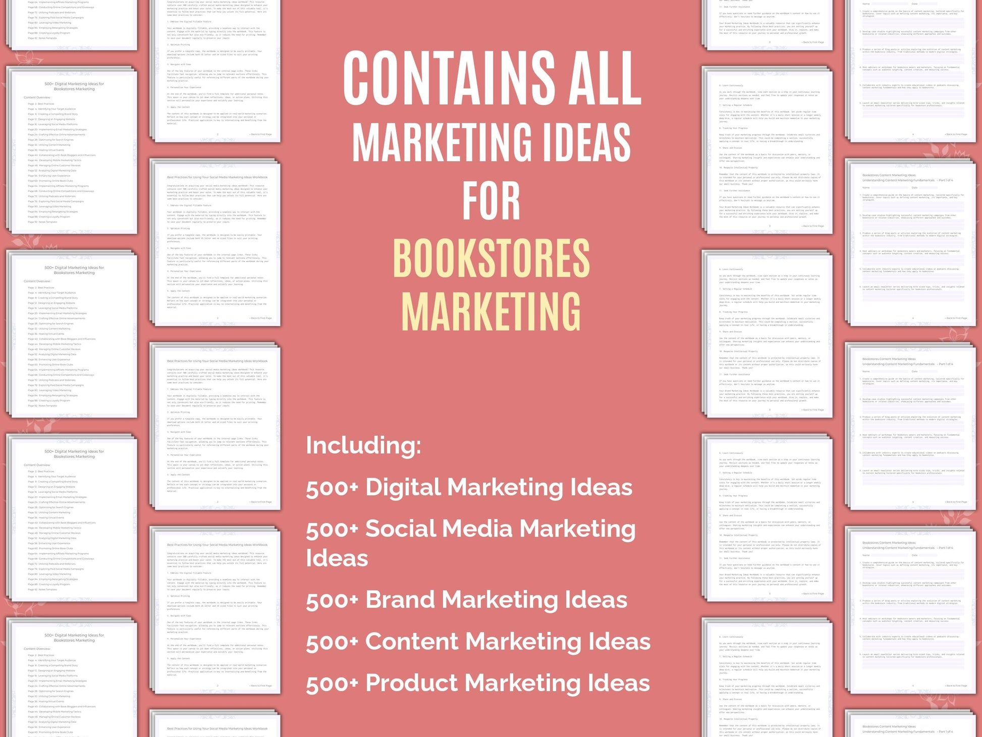 Bookstores Marketing Worksheets