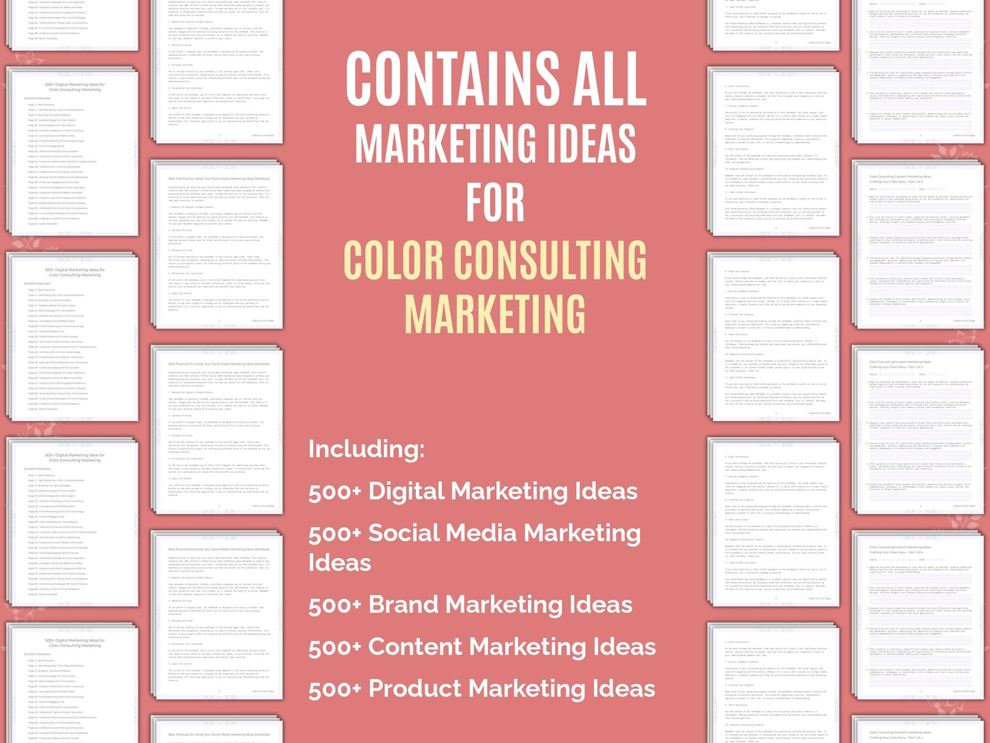 Color Consulting Marketing Worksheets