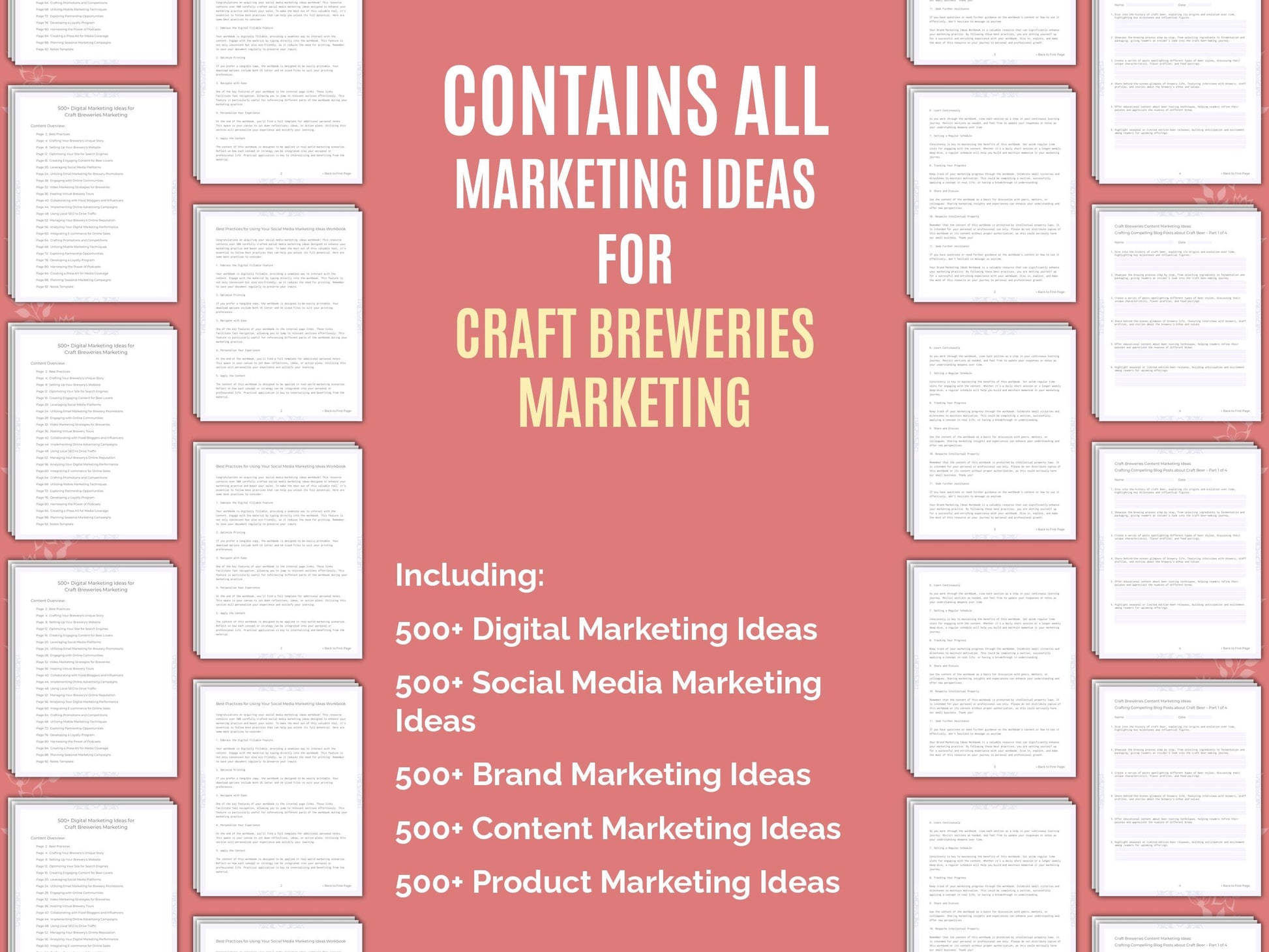 Craft Breweries Marketing Worksheets