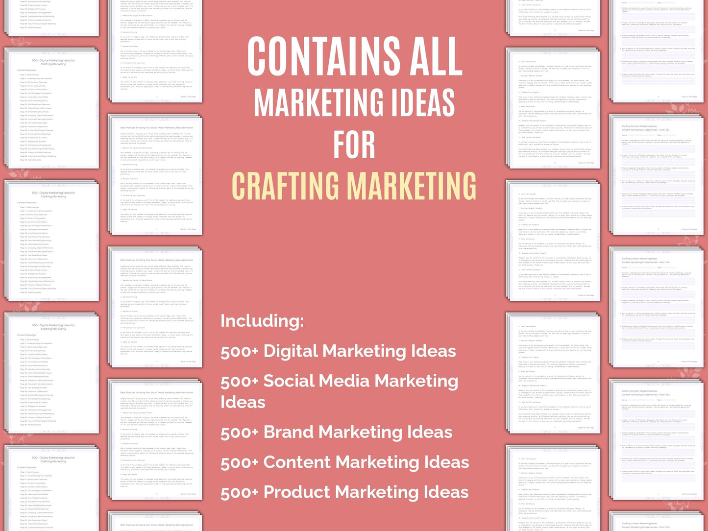 Crafting Marketing Worksheets