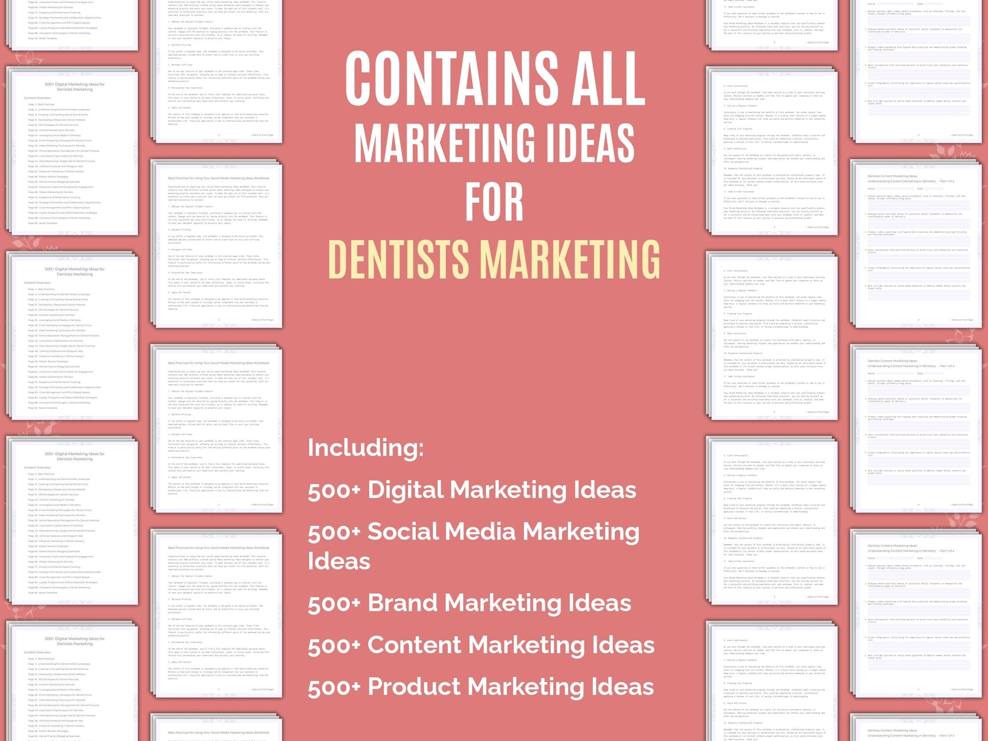 Dentists Marketing Worksheets