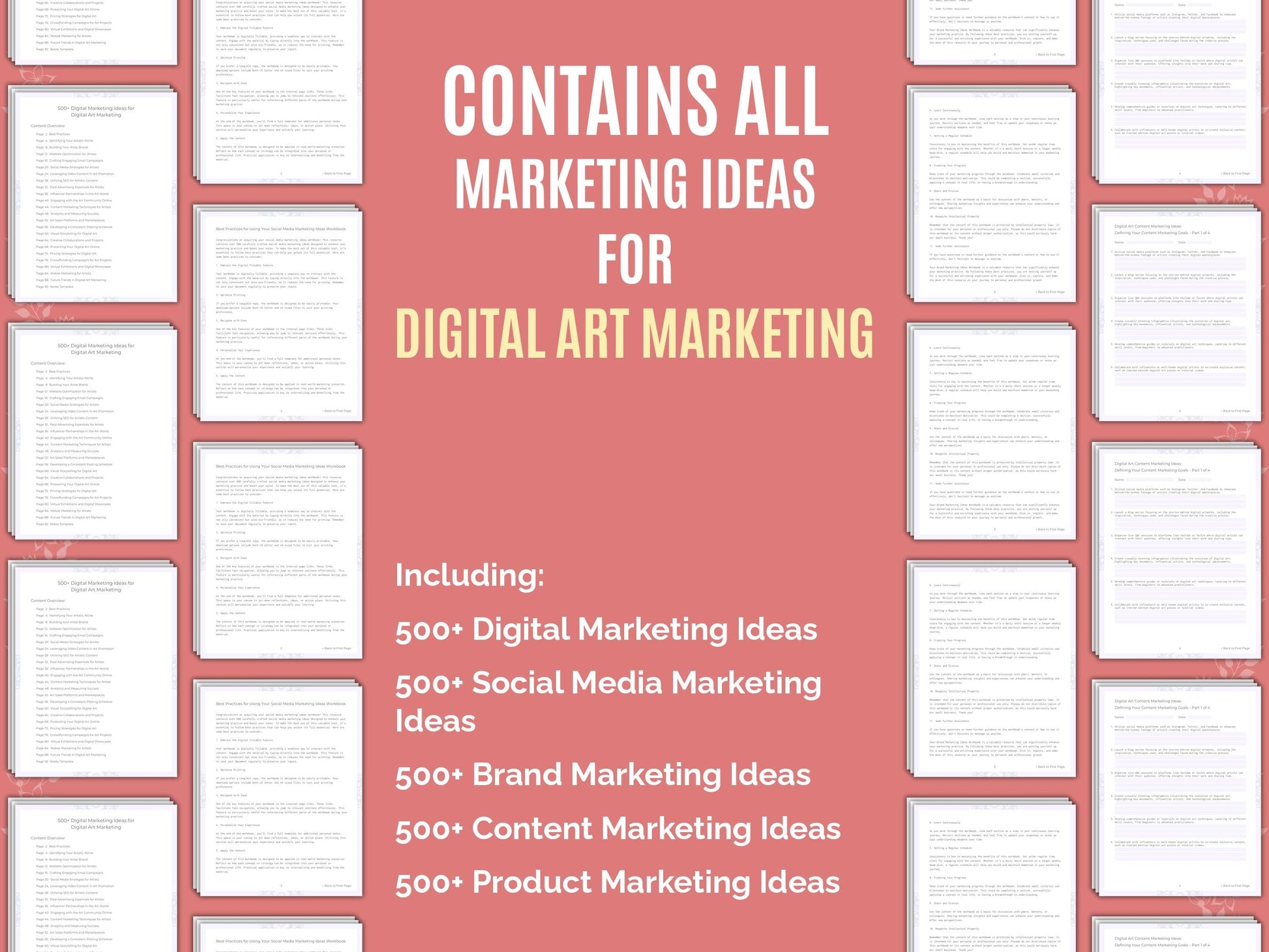 Digital Art Marketing Worksheets