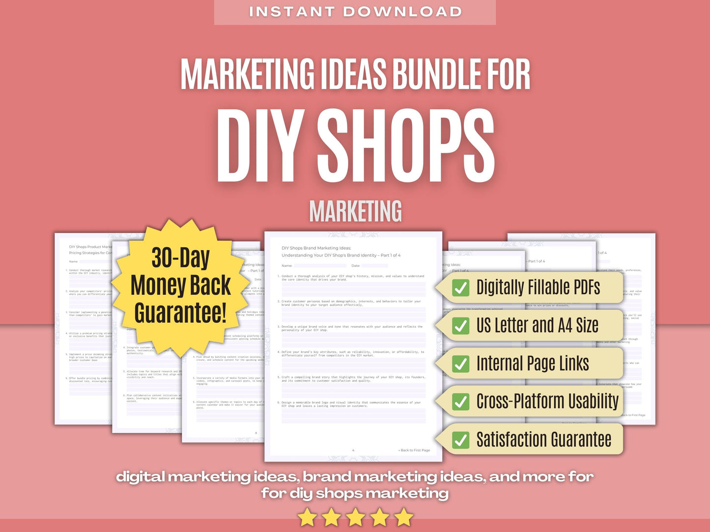 DIY Shops Marketing Workbooks