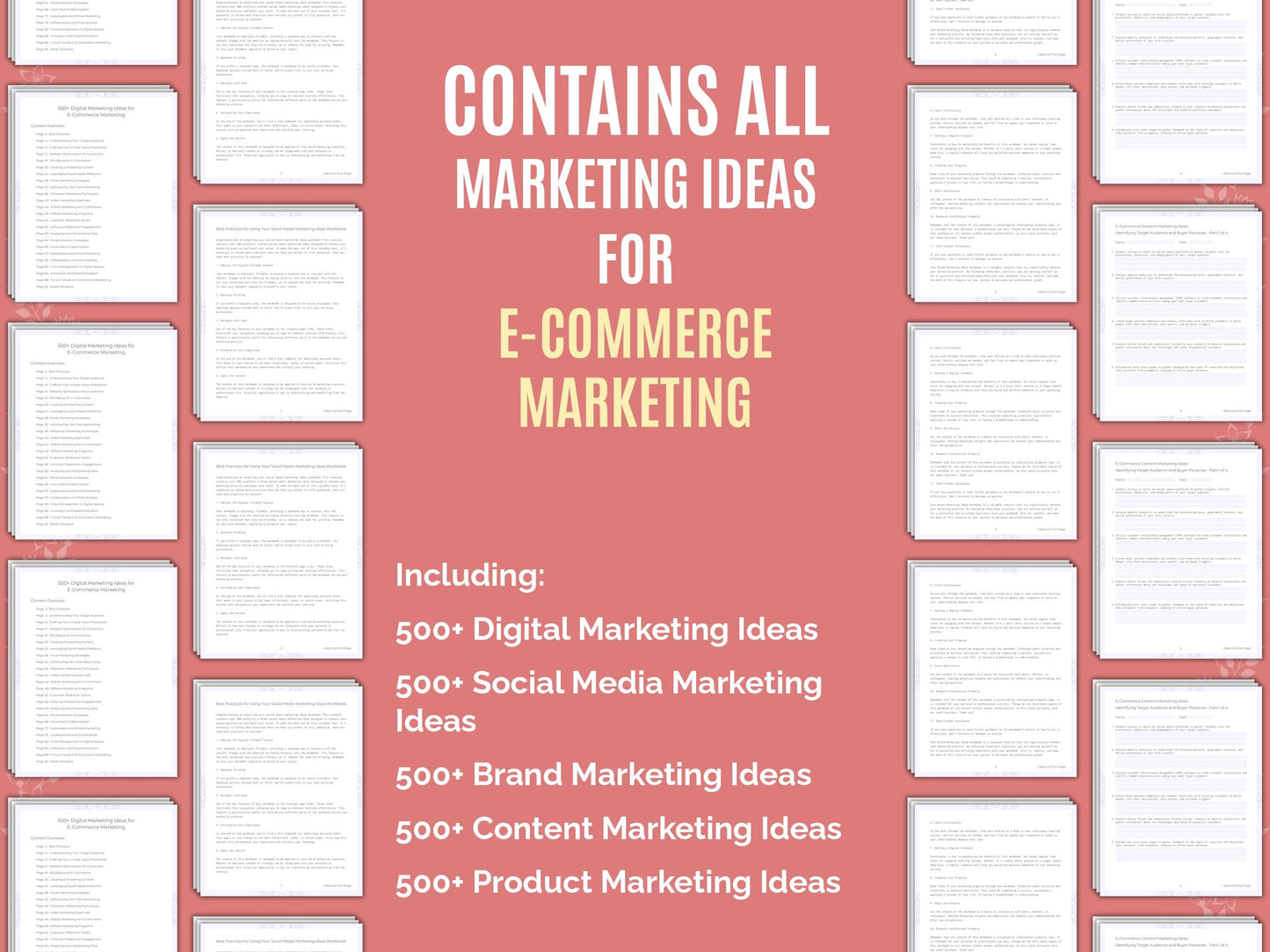 E-Commerce Marketing Worksheets