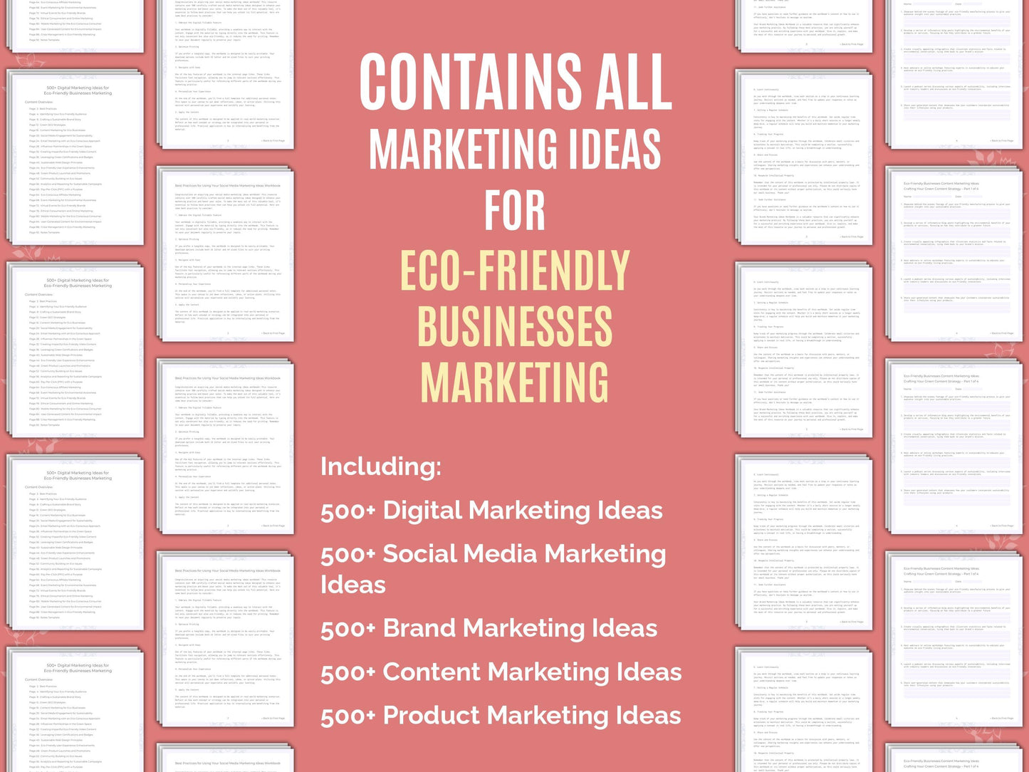 Eco-Friendly Businesses Marketing Worksheets