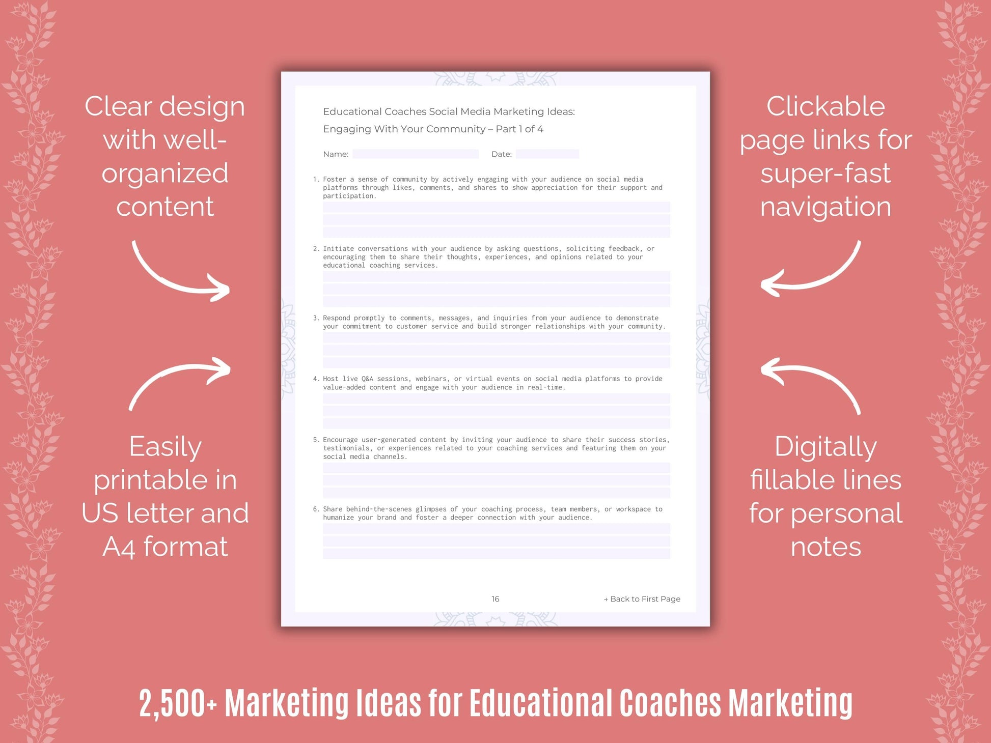 Educational Coaches Marketing Cheat Sheets