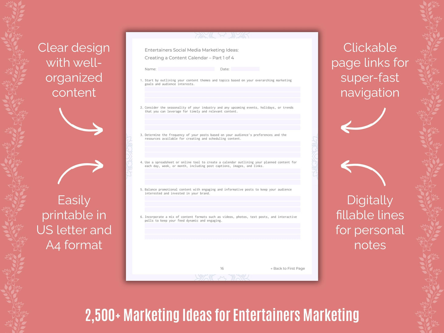 Entertainers Marketing Cheat Sheets