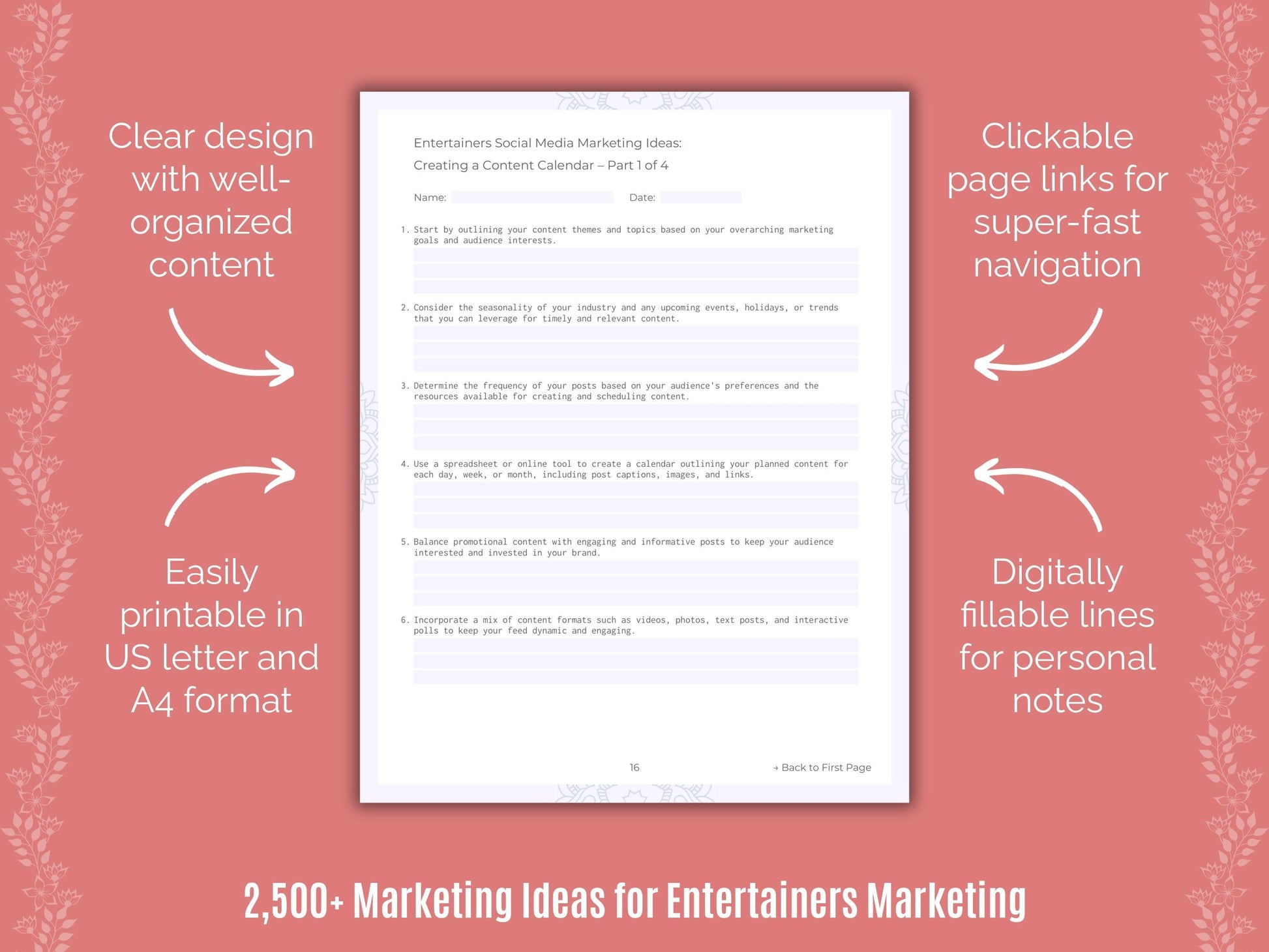 Entertainers Marketing Cheat Sheets