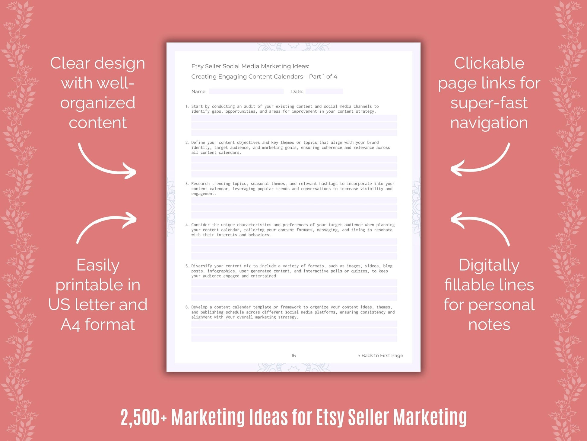 Etsy Seller Marketing Cheat Sheets