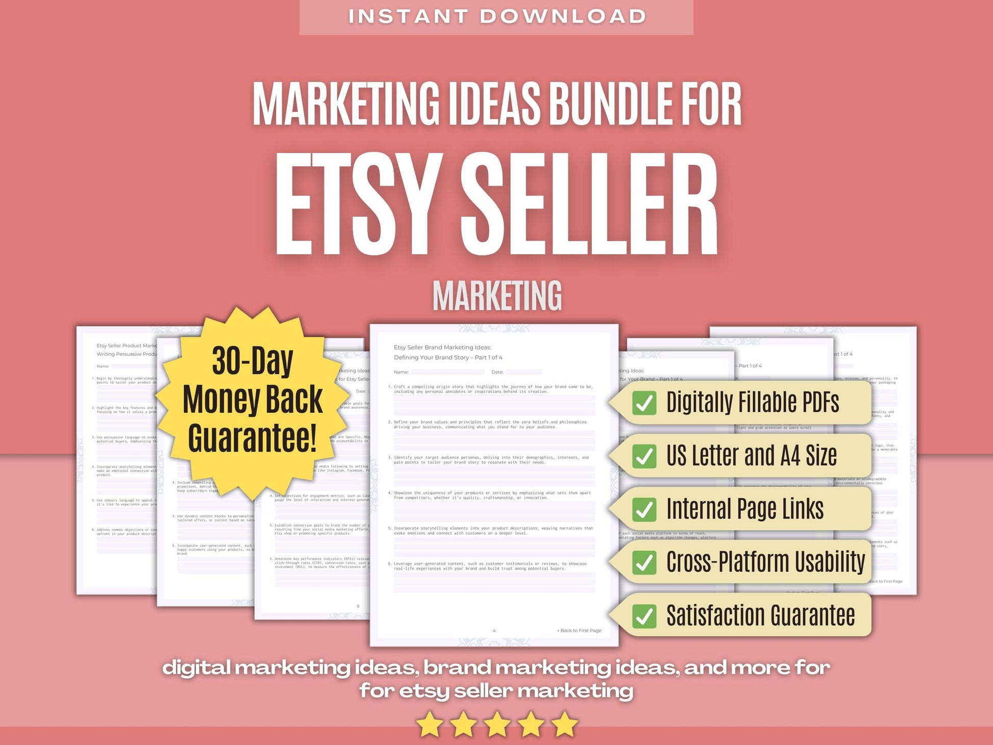 Etsy Seller Marketing Workbooks