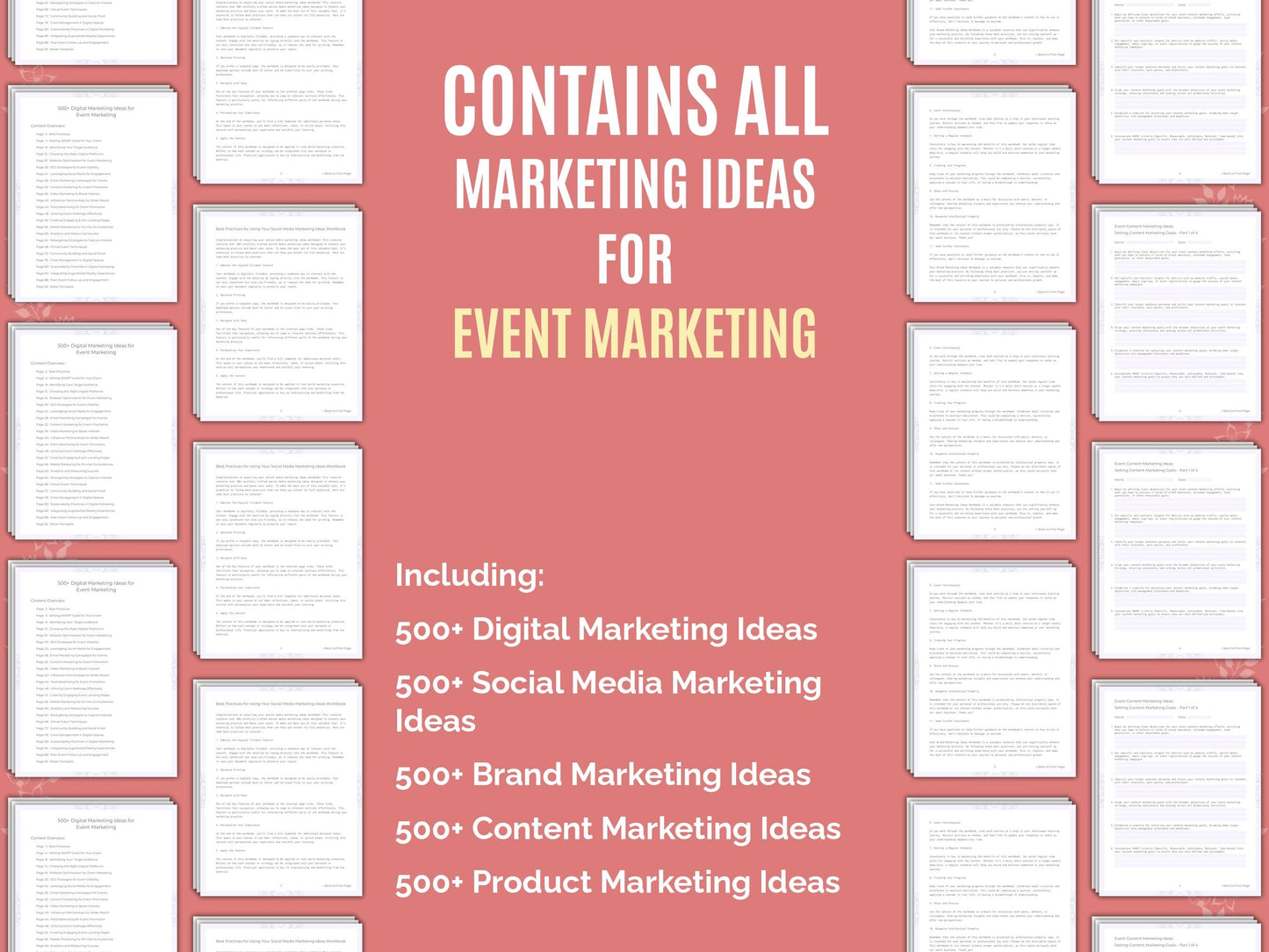 Event Marketing Worksheets