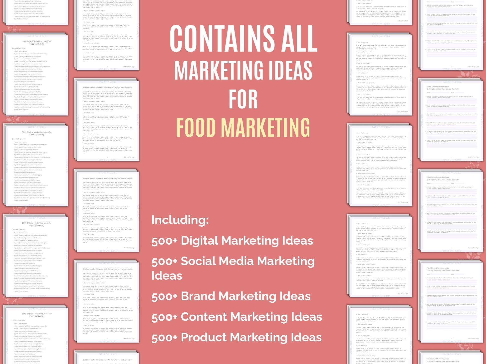 Food Marketing Worksheets