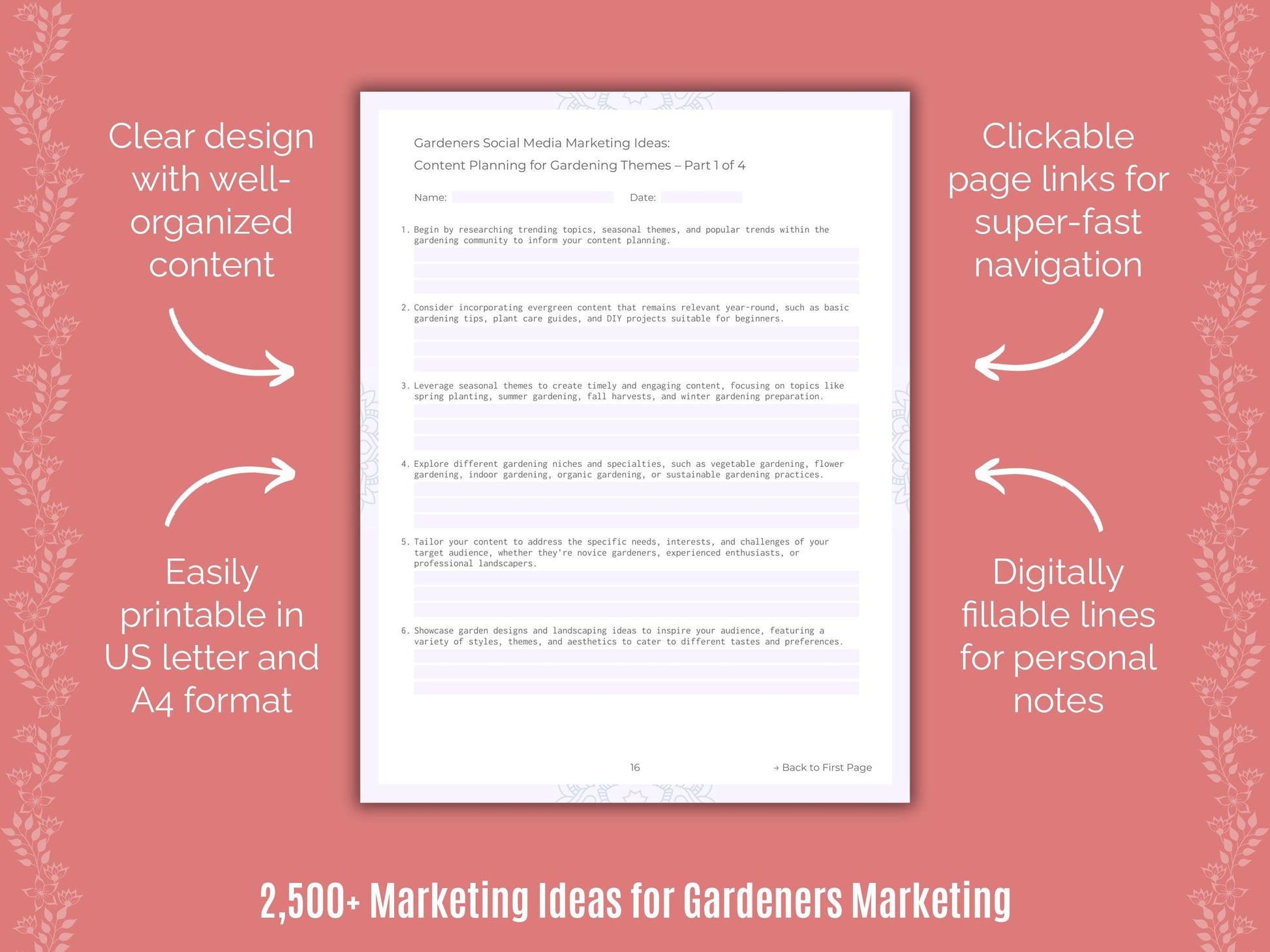 Gardeners Marketing Cheat Sheets