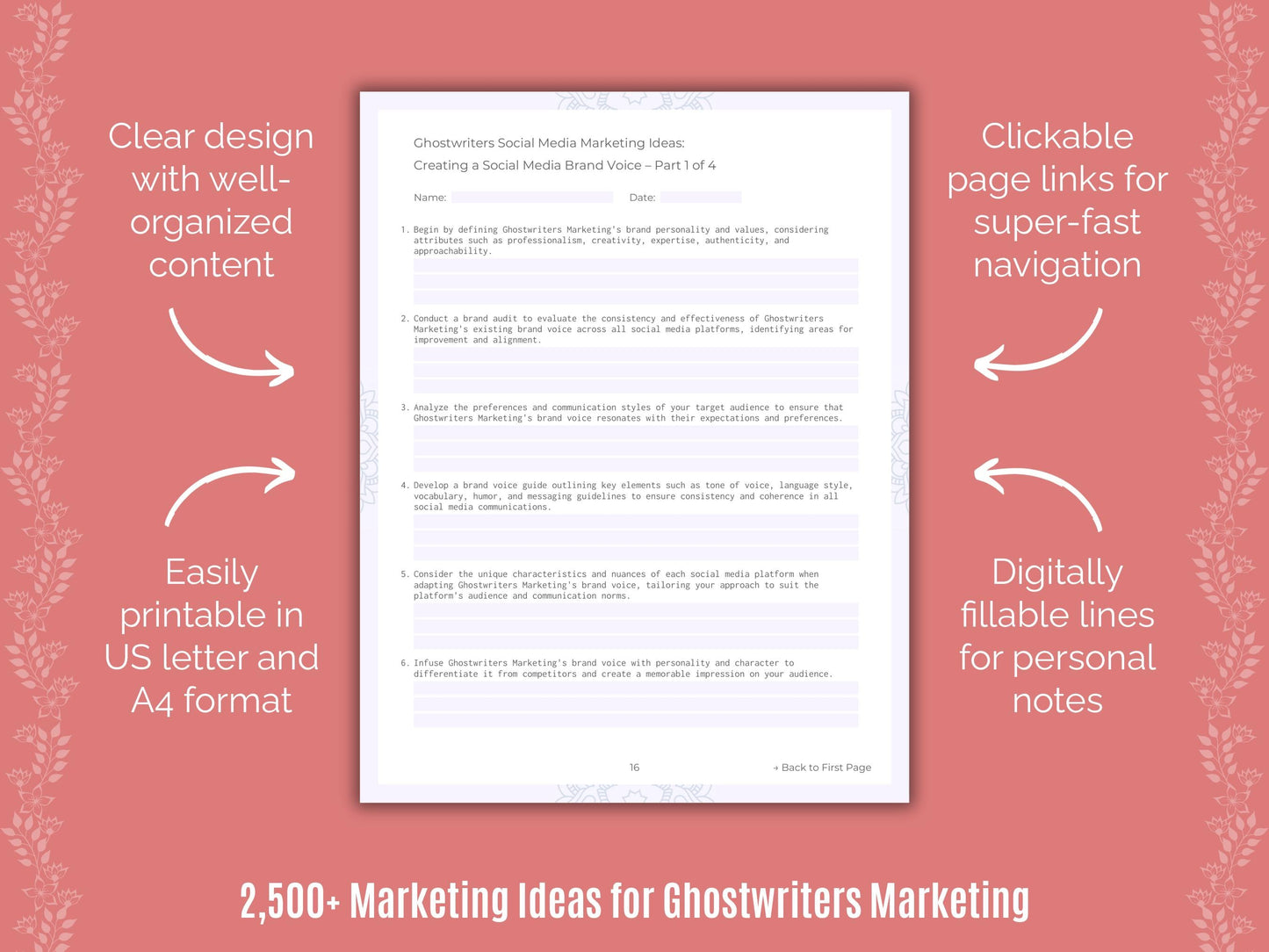 Ghostwriters Marketing Cheat Sheets