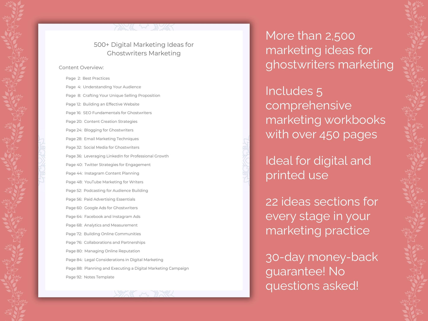 Ghostwriters Marketing Templates