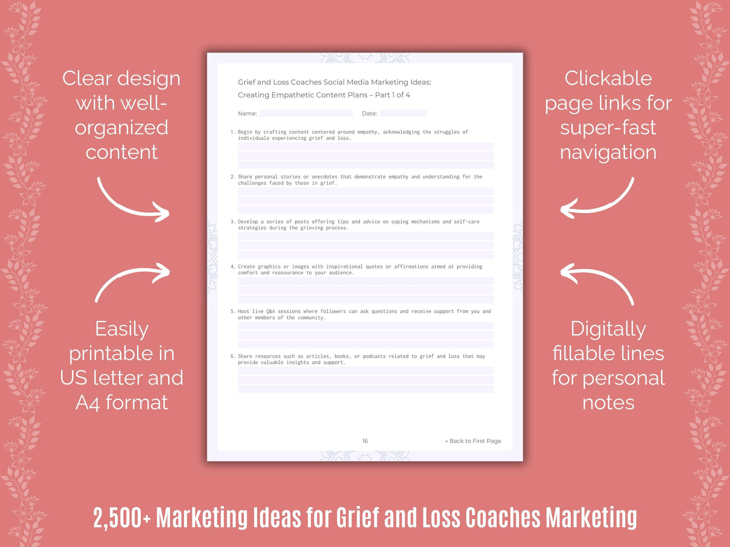 Grief and Loss Coaches Marketing Cheat Sheets