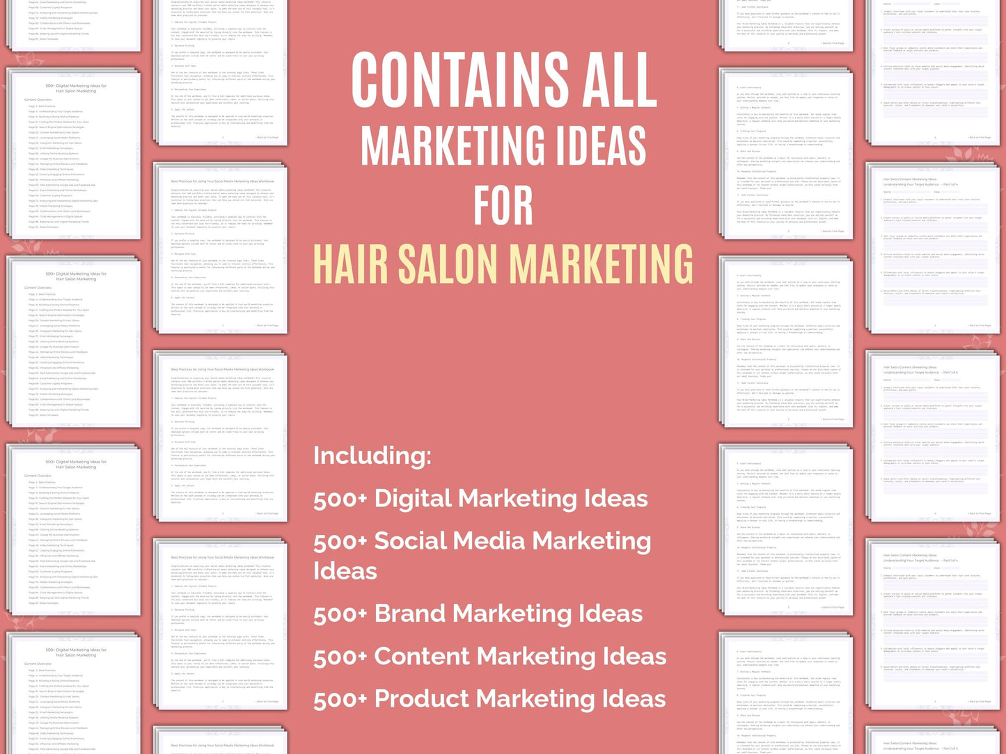 Hair Salon Marketing Worksheets