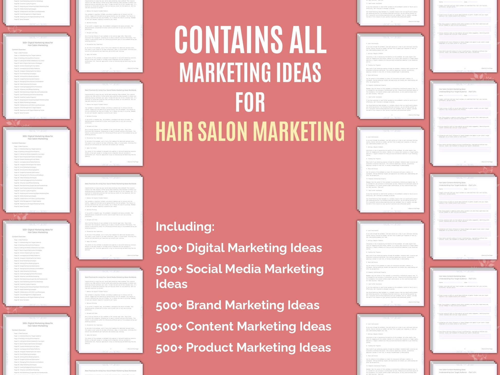 Hair Salon Marketing Worksheets