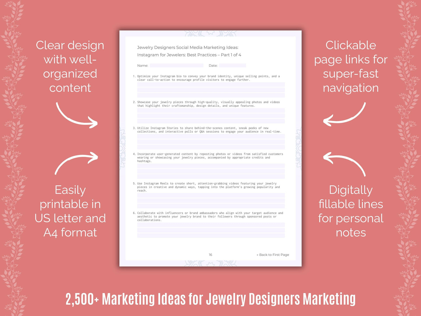 Jewelry Designers Marketing Cheat Sheets