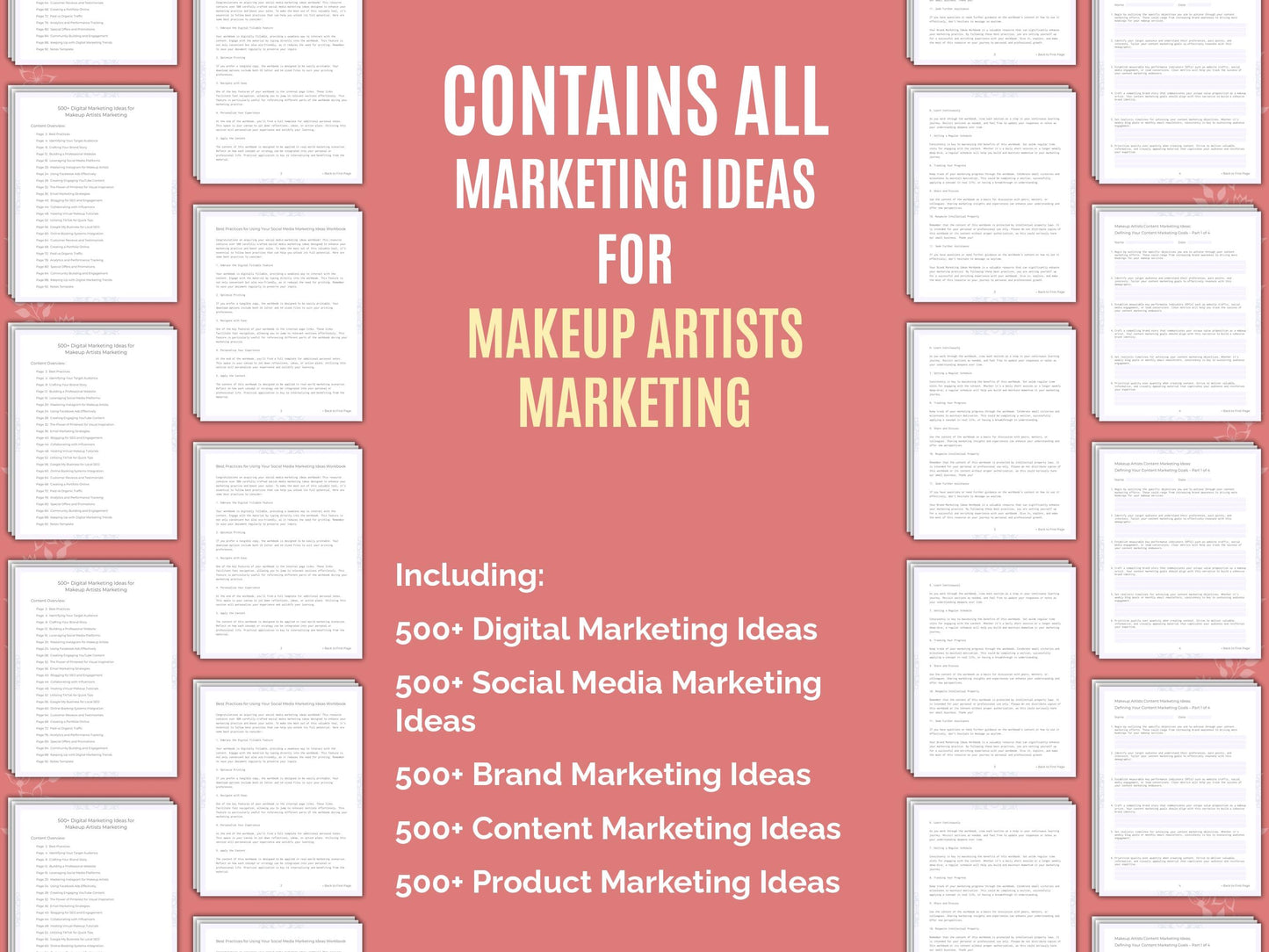 Makeup Artists Marketing Worksheets